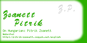 zsanett pitrik business card